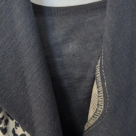 Leopard Print Open Front Jacket - Picture 3 of 9